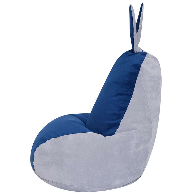 Кресло-мешок Зайчик сине-серого цвета
