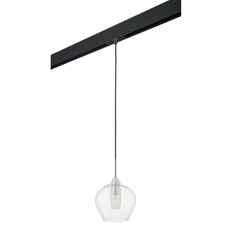 Светильник д/1-фазн трека PENTOLA 1х25W G9 ХРОМ/ПРОЗРАЧНЫЙ/ЧЕРНЫЙ (803041+595007)