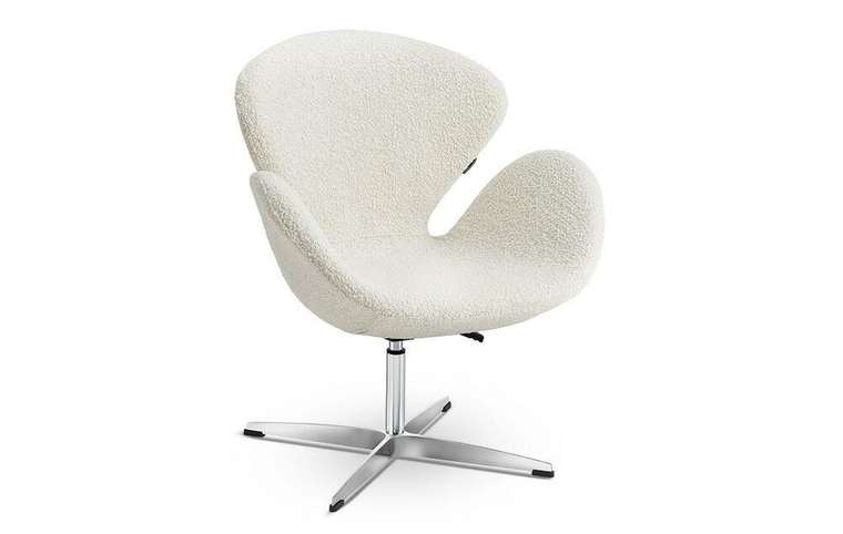 Кресло в стиле культового дизайнера Arne Jacobsen белого цвета