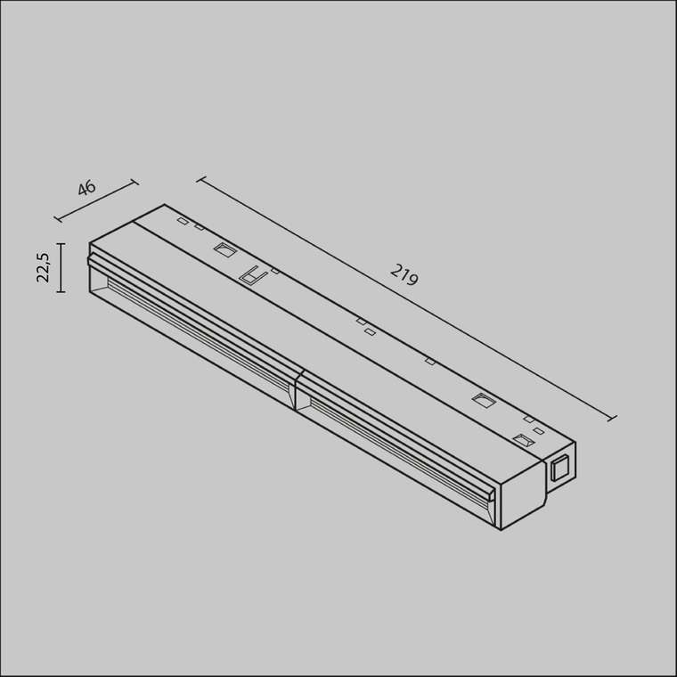 Трековый светильник Technical TR106-2-12W4K-B Parete Магнитная трековая система 23мм EXILITY