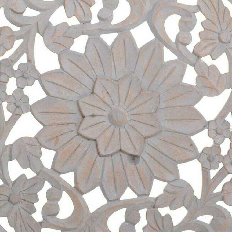 Настенный декор Серый Деревянный MDF 3 x 90 x 90 cm