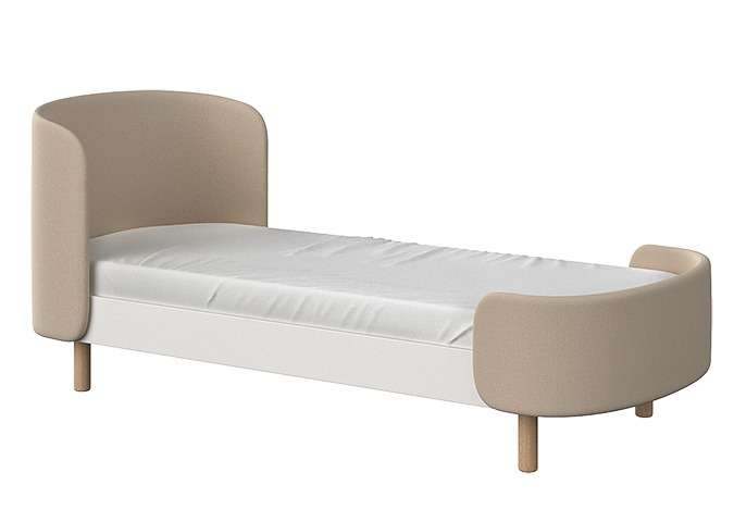 Кровать Kidi Soft 67х167 бело-бежевого цвета