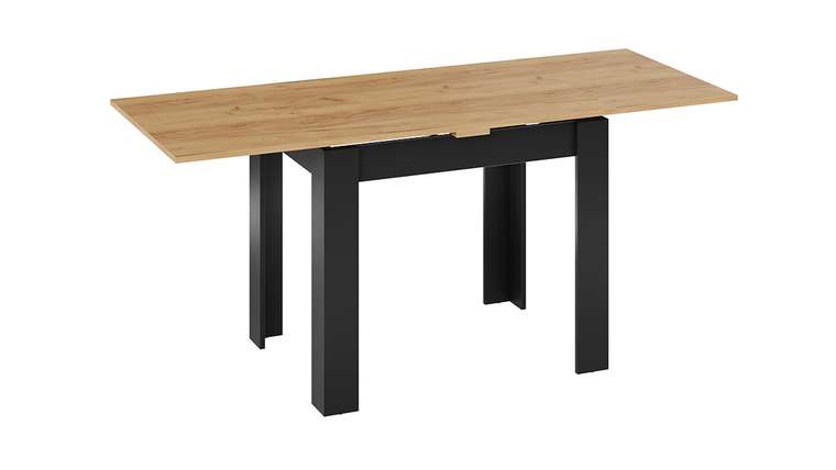 Раздвижной обеденный стол Промо тип 3 цвет Черный, Дуб Крафт золотой