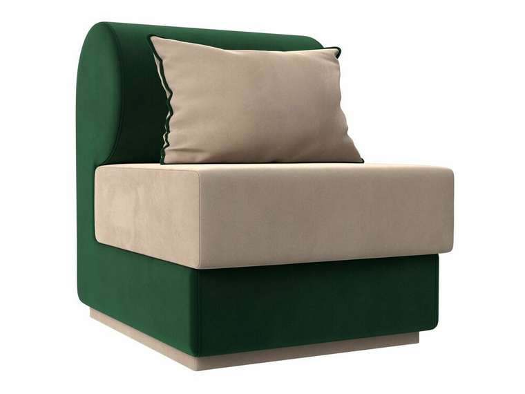 Кресло Кипр бежево-зеленого цвета