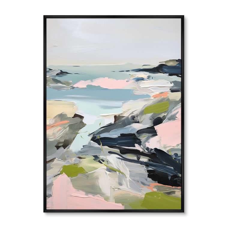 Репродукция картины Landscape collection, Sea bay in autumn, No 2, 2024г.