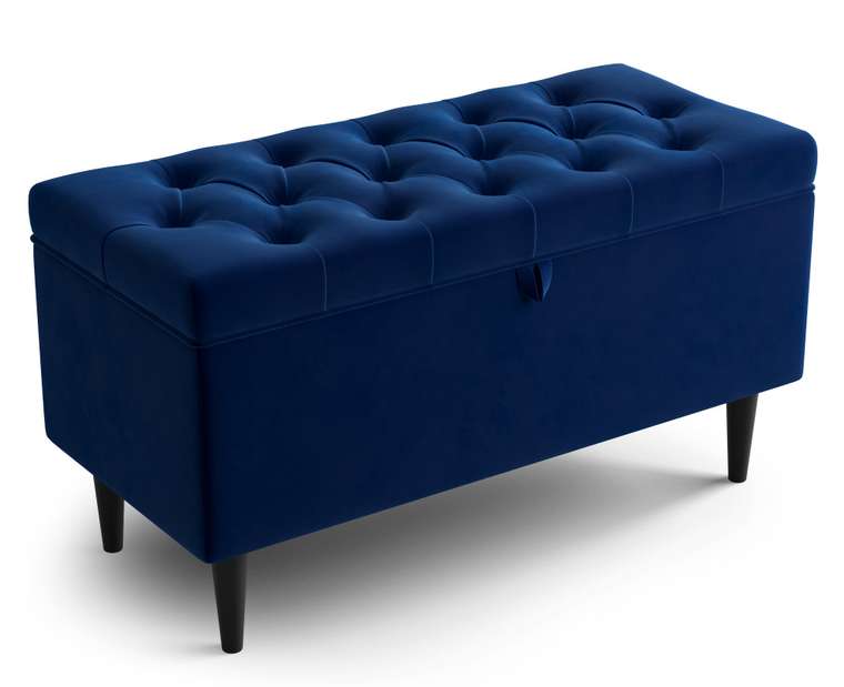 Пуф Гамма 80 темно-синего цвета