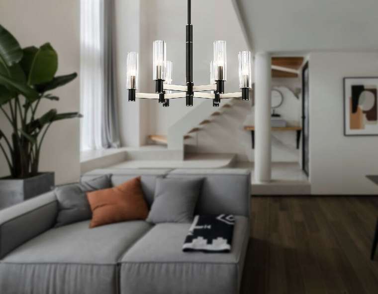 Люстра на штанге Heigh Light LH55501 (стекло, цвет прозрачный)
