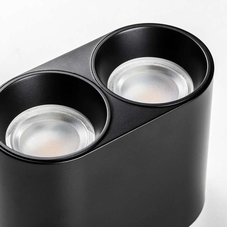 Рамка (светильник) PVC д/LED-модулей 941хх и LED-ламп D50мм RULLO 2x ROUND ЧЕРНЫЙ