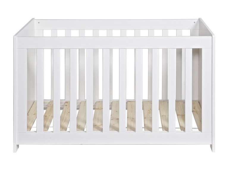 Кроватка детская DE EEKHOORN "NEW LIFE BABY BED PINE BRUSHED WHITE" 120х60 см