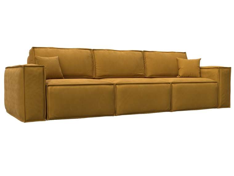 Диван-кровать Лига-081 Лонг желтого цвета