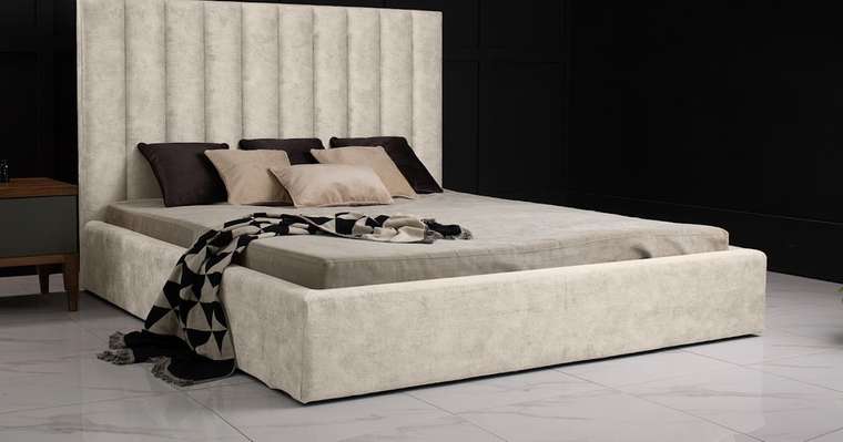 Кровать с подъемным механизмом Kelly 180х200 белого цвета