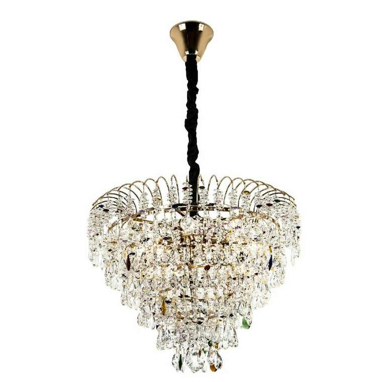 Подвесная люстра ML.850.9 GD (хрусталь, цвет прозрачный)