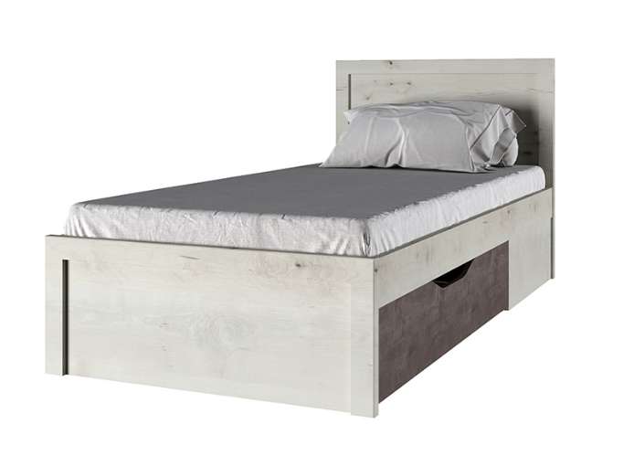 Кровать Bjork 90х200 цвета ольха полярная
