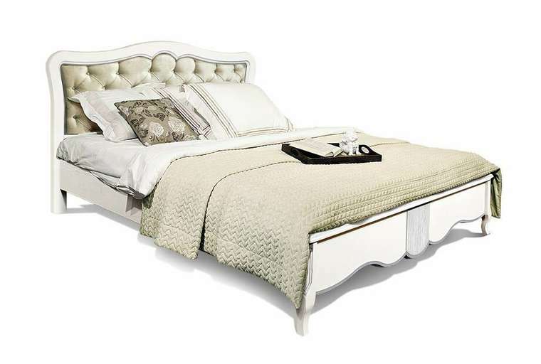Кровать Katrin 140х200 цвета альба без основания