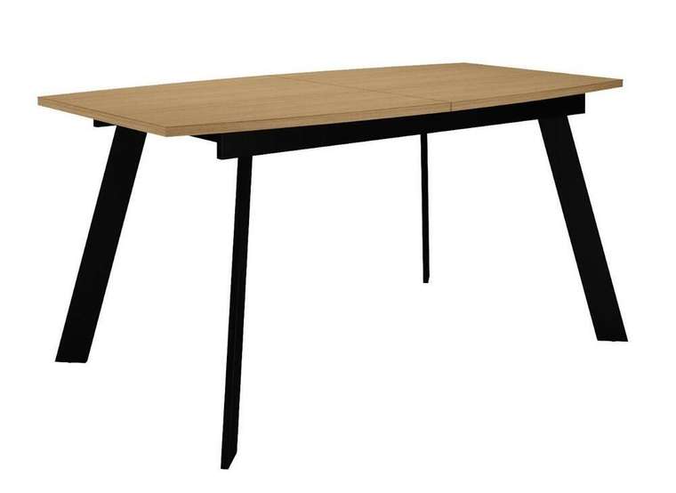 Раздвижной обеденный стол DikLine XL160 черно-бежевого цвета