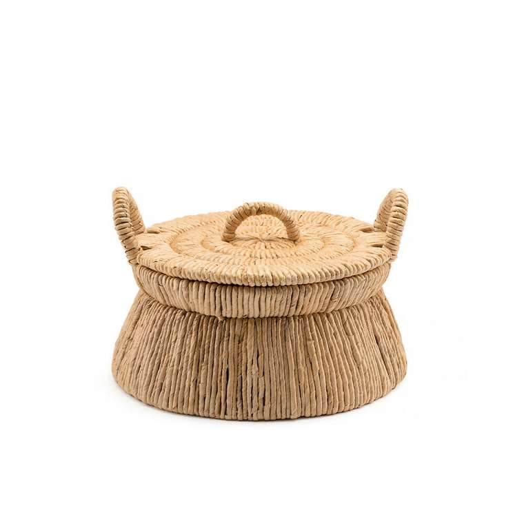 Корзина с крышкой Caja из плетеного бананового дерева  