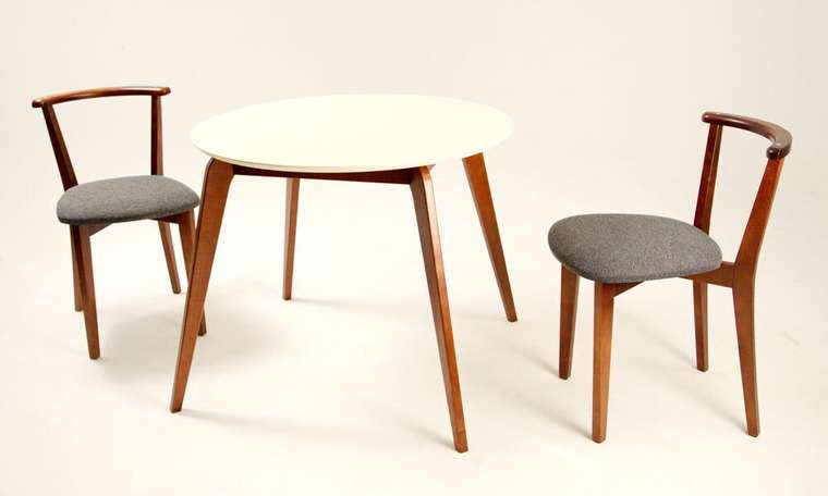 Набор из стола и двух стульев Arki К 90 цвета слоновая кость