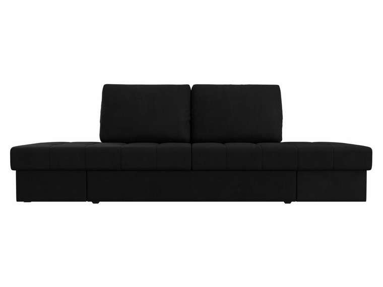 Прямой диван трансформер Сплит черного цвета