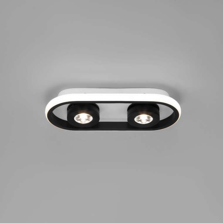 Потолочный светодиодный светильник 20123/2 LED белый/черный Slam