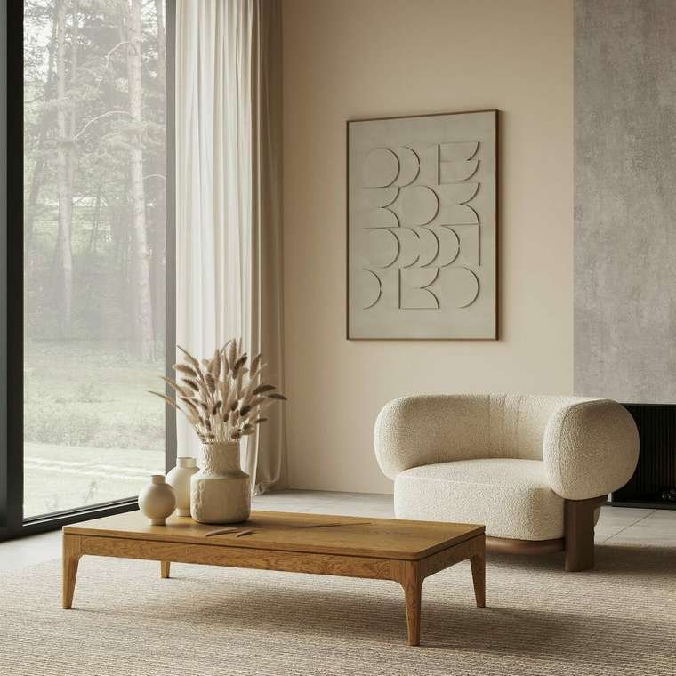 Журнальный стол Fargo 120 светло-серого цвета