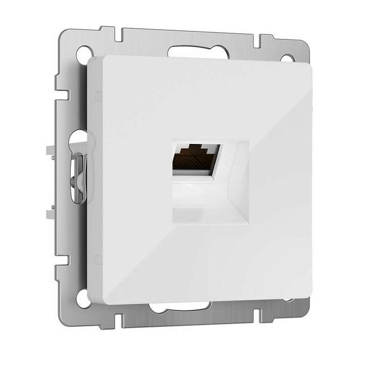 W5120101/ Розетка Ethernet RJ-45 cat. 6A экранированная (белый) W5120101 Встраиваемые механизмы белые