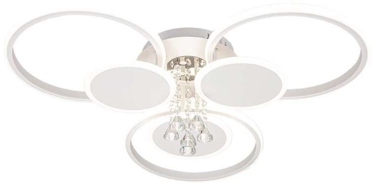 Потолочная люстра (+ночной режим) с пультом 10228/S LED*110W Escada Aurora LED кольцо