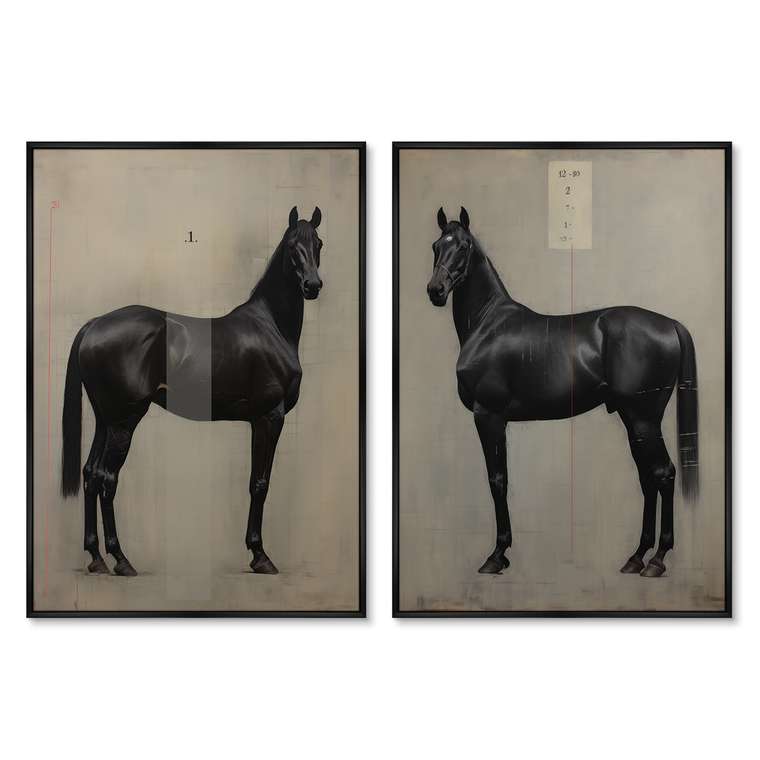 Набор из двух репродукций картин The Horses, 2024г.