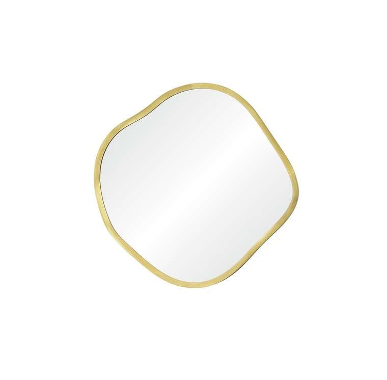Настенное зеркало Organic S в раме золотого цвета