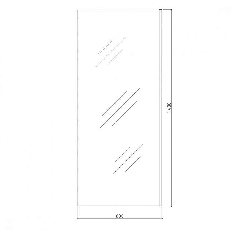 Шторка на ванну 60х140 см Maretti Marta MA41F6014099-560, профиль черный