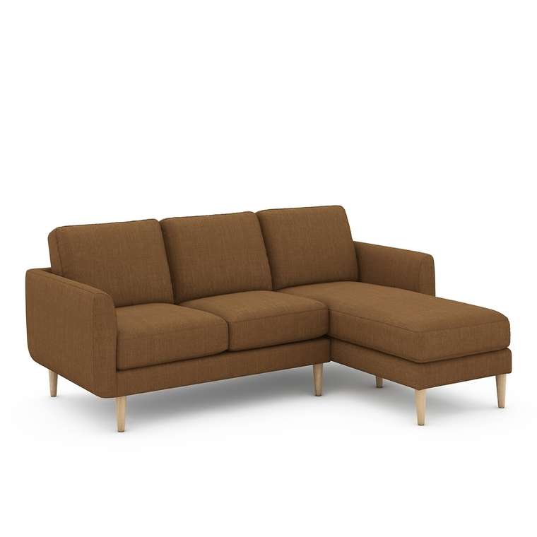 Угловой диван Jimi коричневого цвета