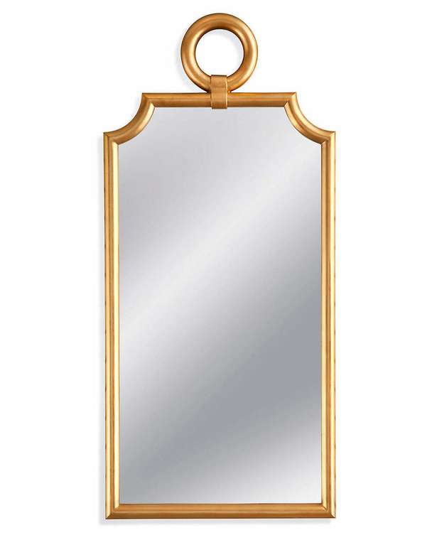 Настенное зеркало Пьемонт в раме золотого цвета  