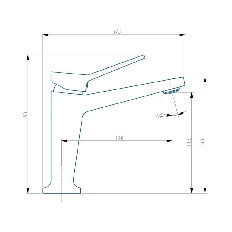 Смеситель для раковины Haiba HB10818-7 черного цвета