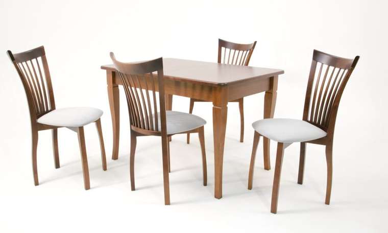 Обеденная группа Моцарт 120 серо-коричневого цвета