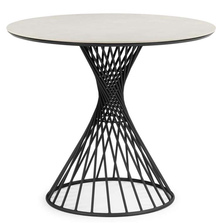 Обеденный стол Вивиен 90 светло-серого цвета