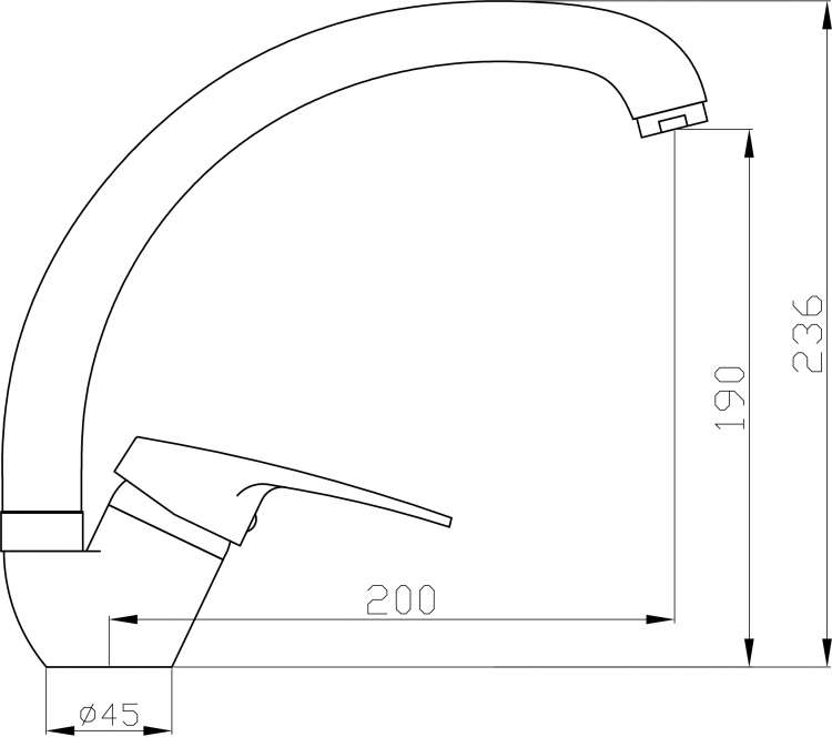 Смеситель Exact для кухонной мойки