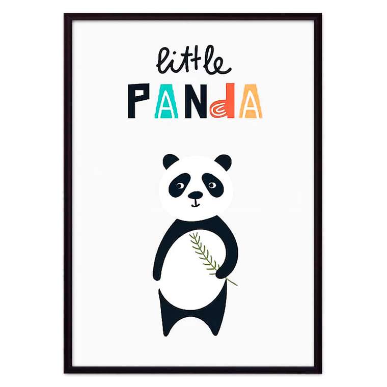 Постер в рамке Панда "Little panda" 21х30 см