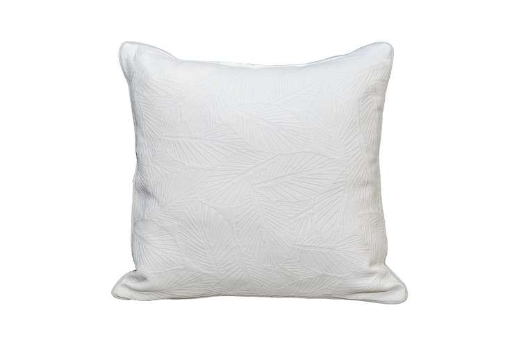 Подушка декоративная 45х45 белого цвета с кантом 