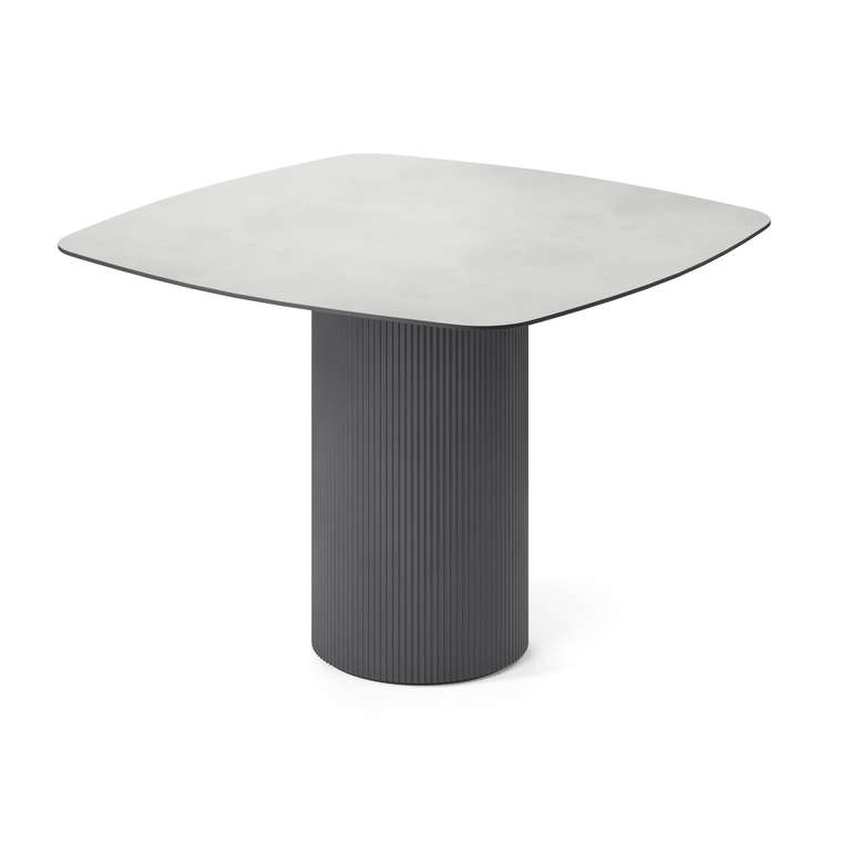 Обеденный стол квадратный Алия на черном основании