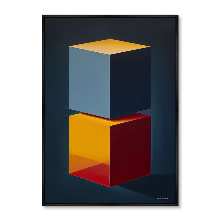 Репродукция картины Cubes in colors, No 2, 2024г.