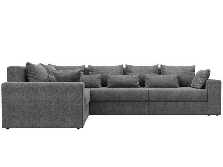 Угловой диван-кровать Майами Long серого цвета левый угол