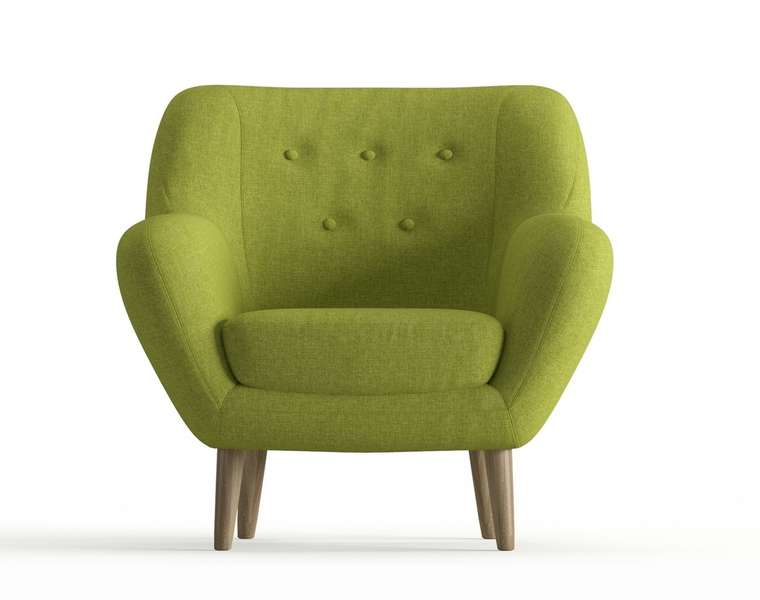Кресло Cloudy в обивке из рогожки светло-зеленого цвета