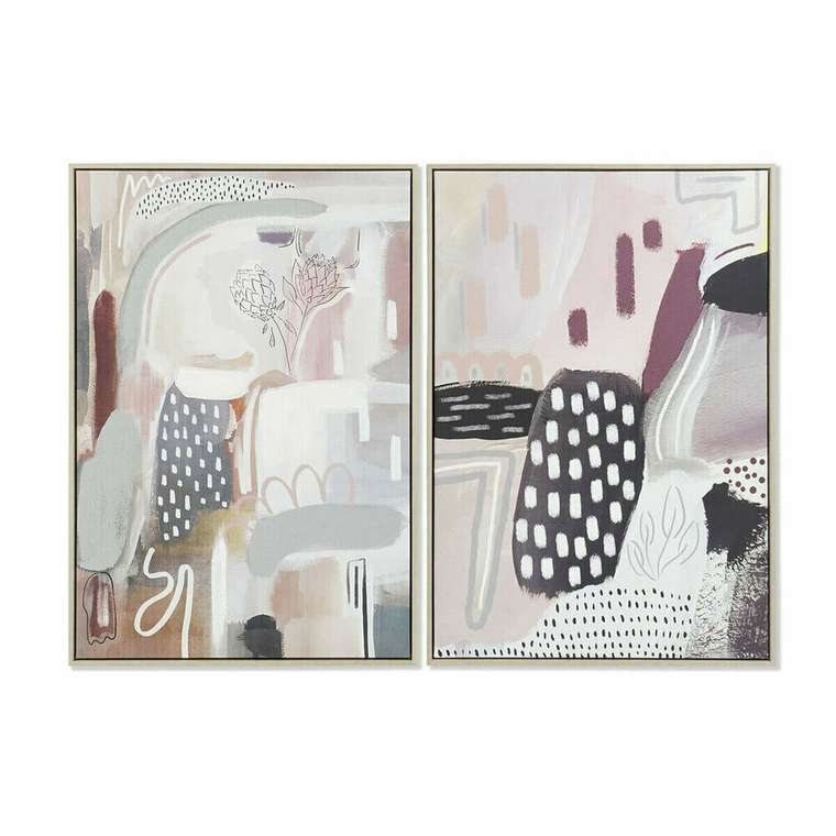 Картина 63 x 4,5 x 93 cm Абстракция город (2 штук)