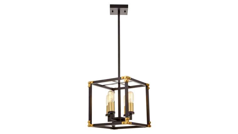Подвесная люстра Waldorf LDP 1140-4 BK+MD (металл, цвет черный)