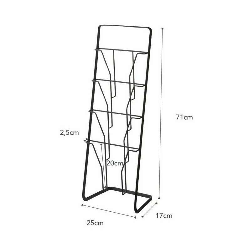 Журнальная стойка Tower черного цвета