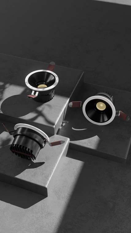 Встраиваемый светильник Е Spotlight Slim черного цвета