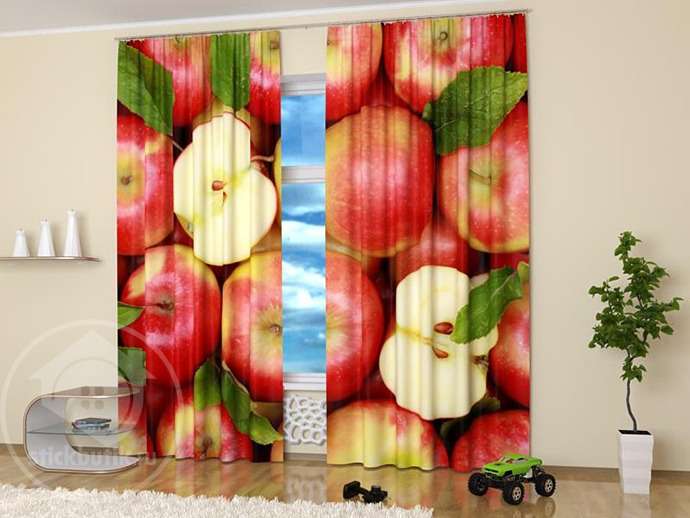 Шторы с фотопечатью: Наливные яблоки