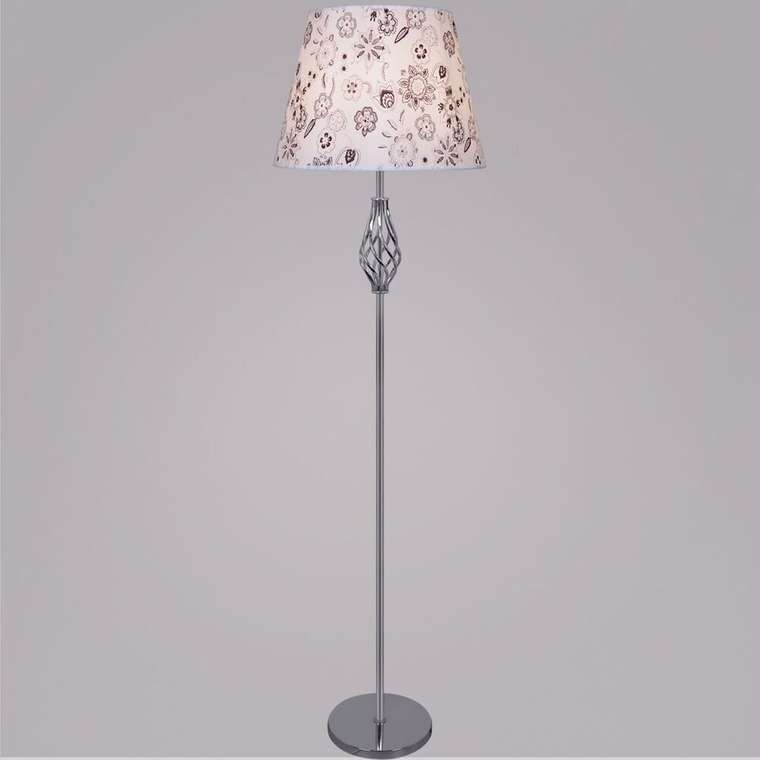 Торшер 86578-0.6-01 CH (SHADE 1718B WH) (ткань, цвет разноцветный)