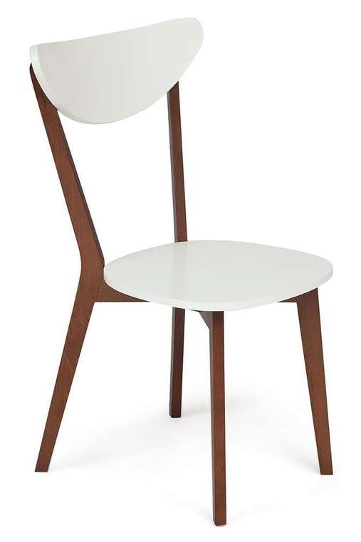 Комплект из двух стульев Макси бело-коричневого цвета