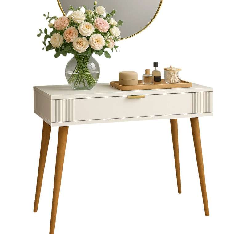 Туалетный стол Rain молочного цвета