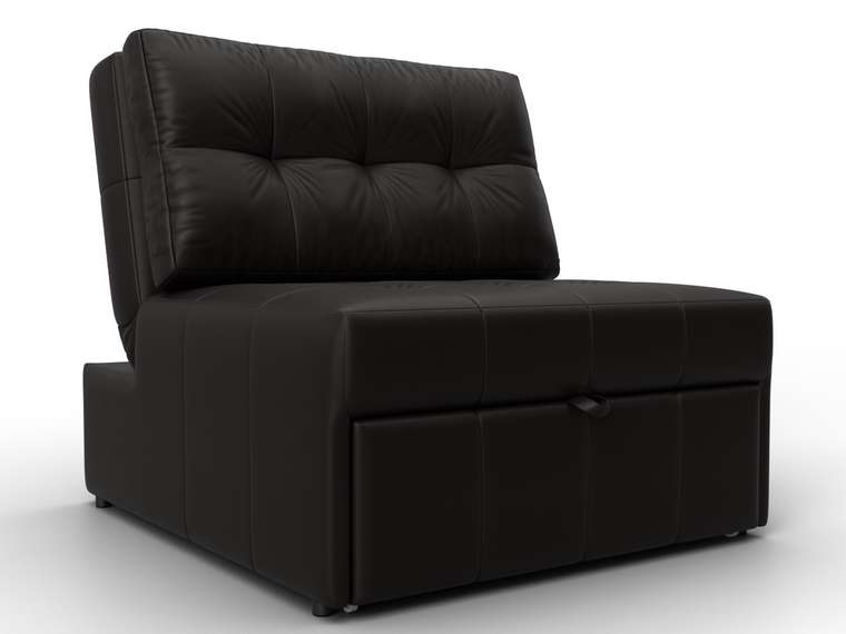 Кресло-кровать Лига-107 темно-коричневого цвета (экокожа)